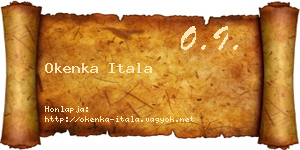 Okenka Itala névjegykártya